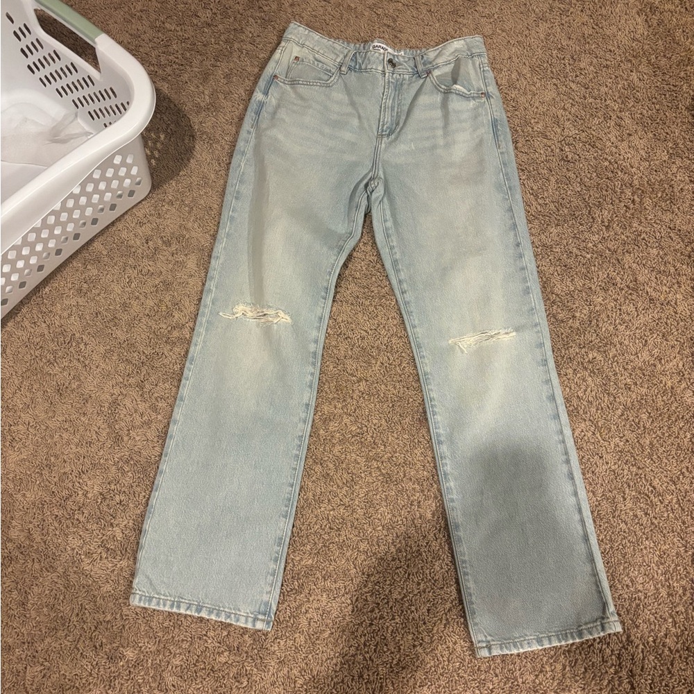 Garage Light Blue Distressed Women Jeans